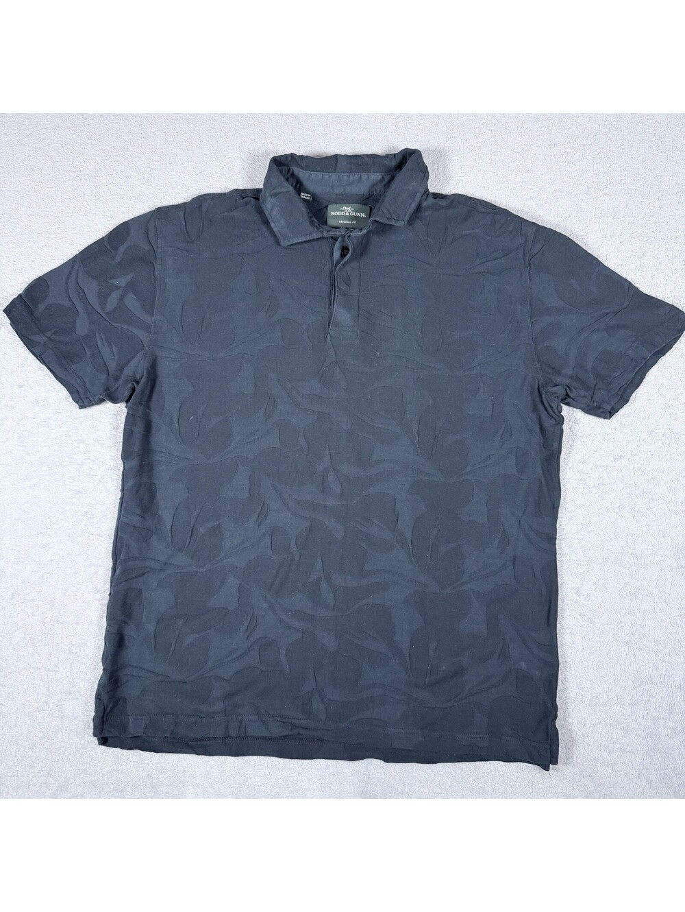Rodd & Gunn Polo Shirt Mens Large Blue Sports Fit Short Sleeve